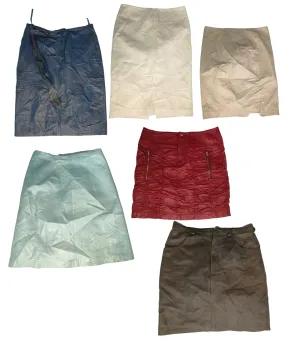 Vintage Y2K Leather Skirt Collection 🌈👗✨ ((H-058)