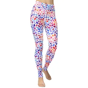 Watercolor Dot Yoga Leggings