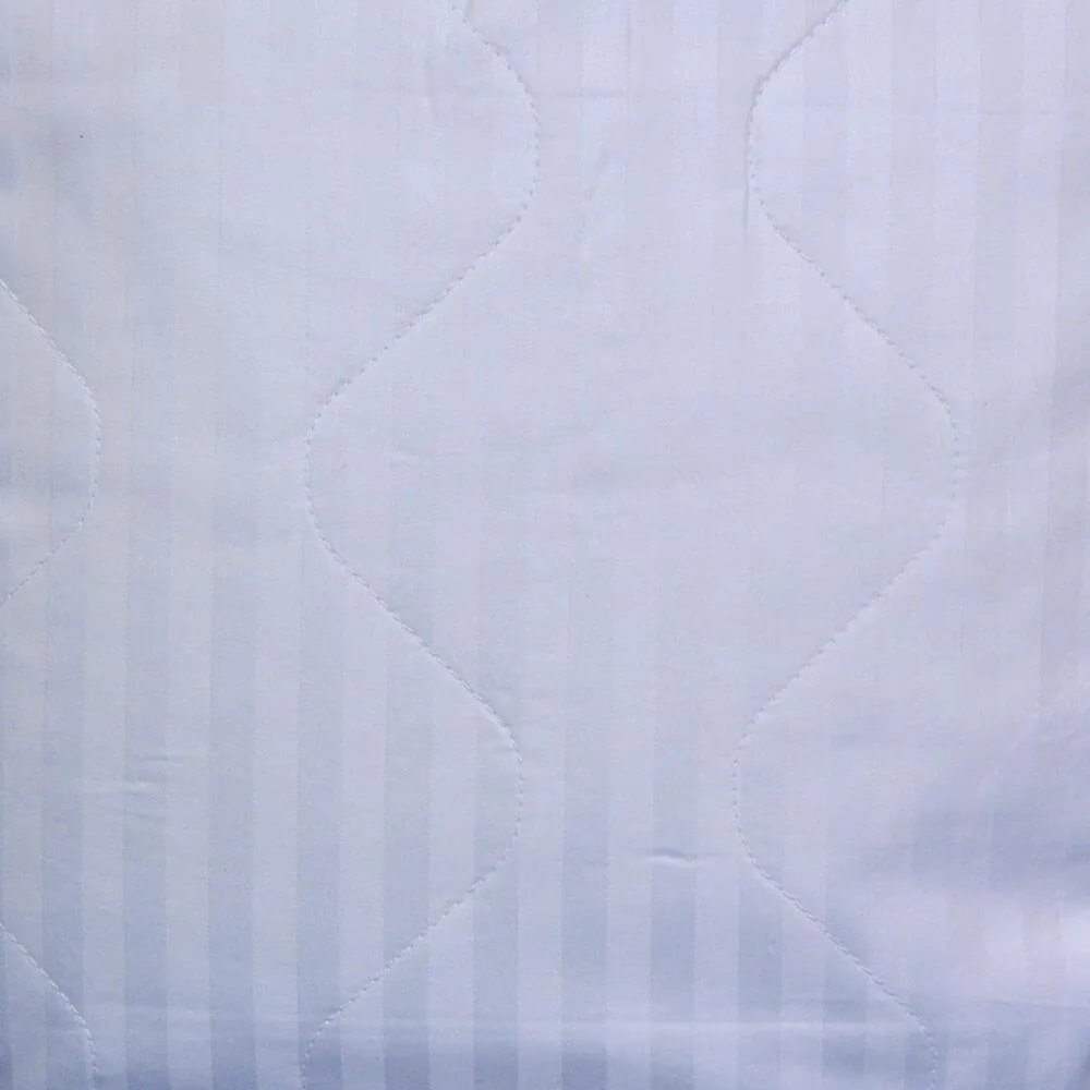 Waterproof Crib Mattress Pad Luxury Satin Stripe