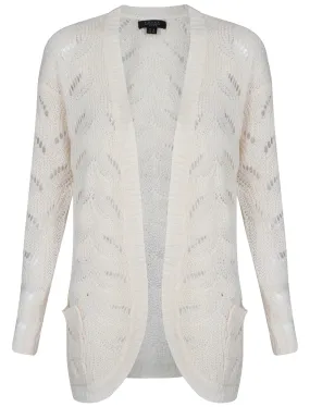 Womens Amara Reya Lilac Cardigan in cream