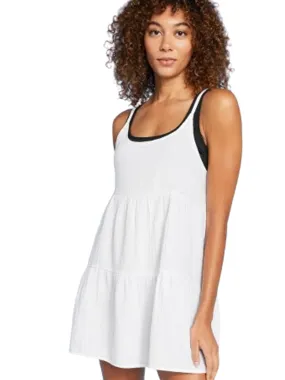 Women's Textured Dress,White