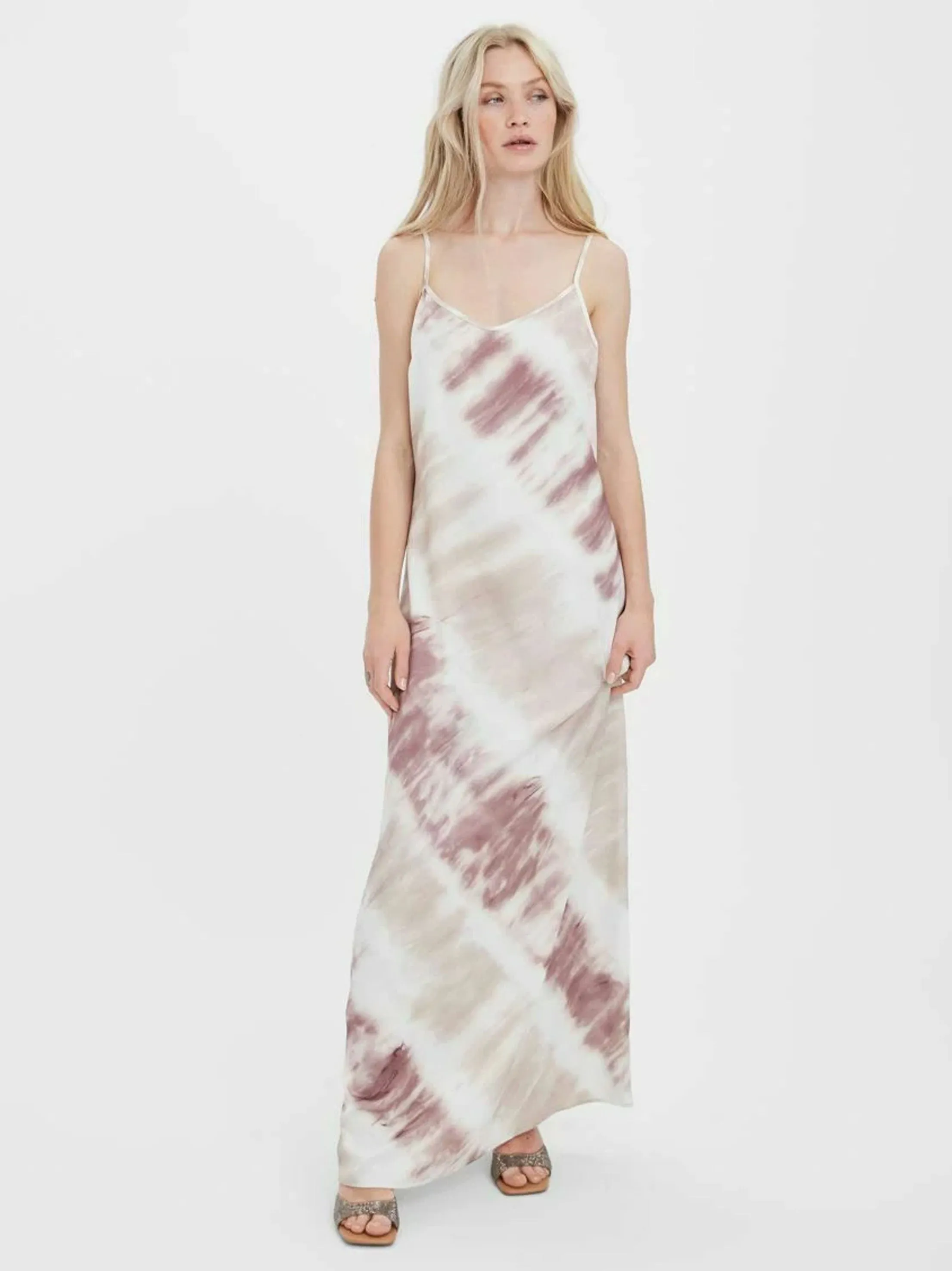 Women's Tye Die Satin Dress,Multi