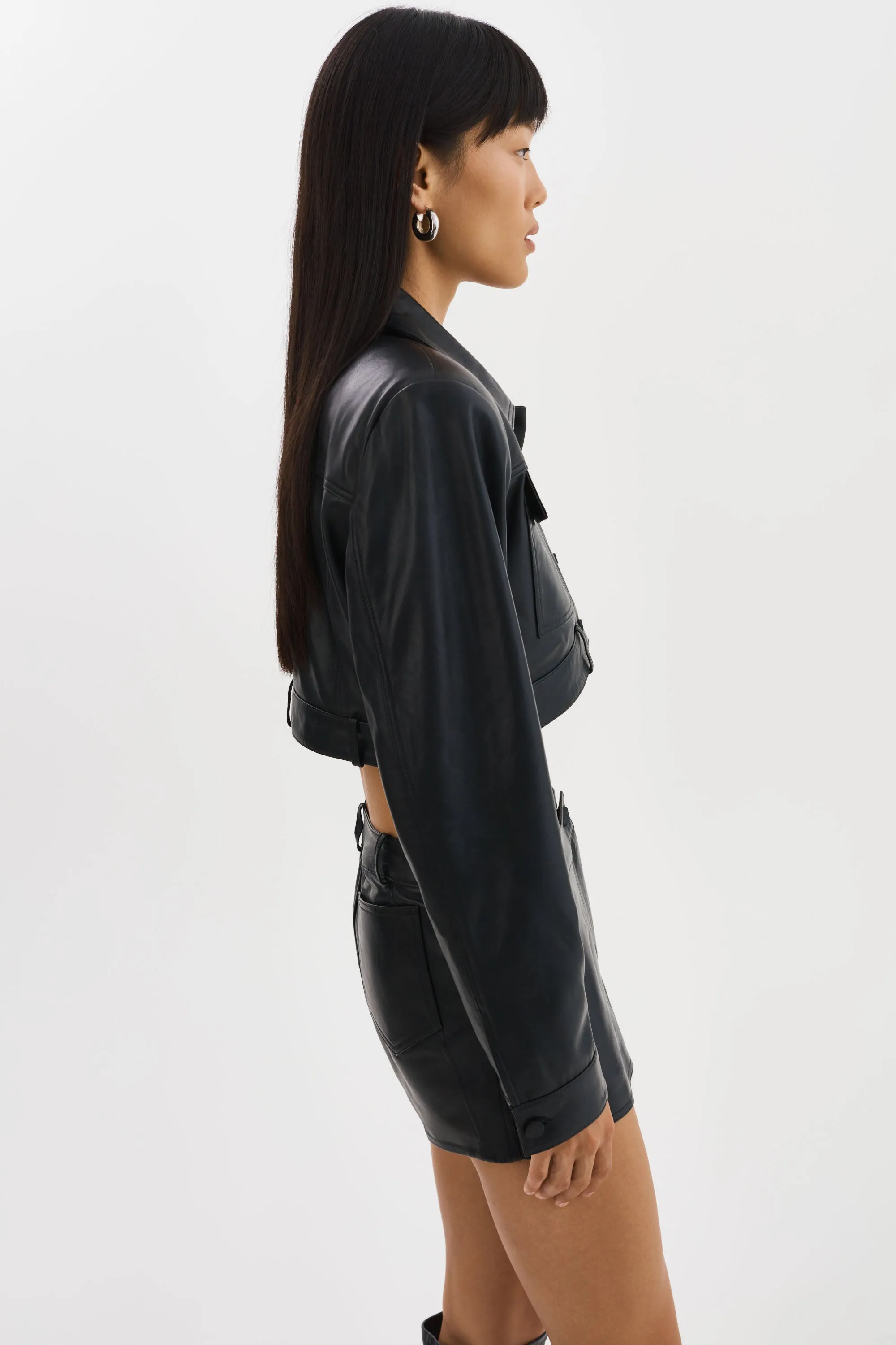 XANDY | Cropped Leather Jacket