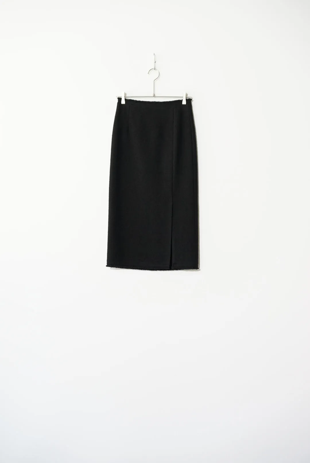 YLÈVE / WOOL TWEED FRINGE SK