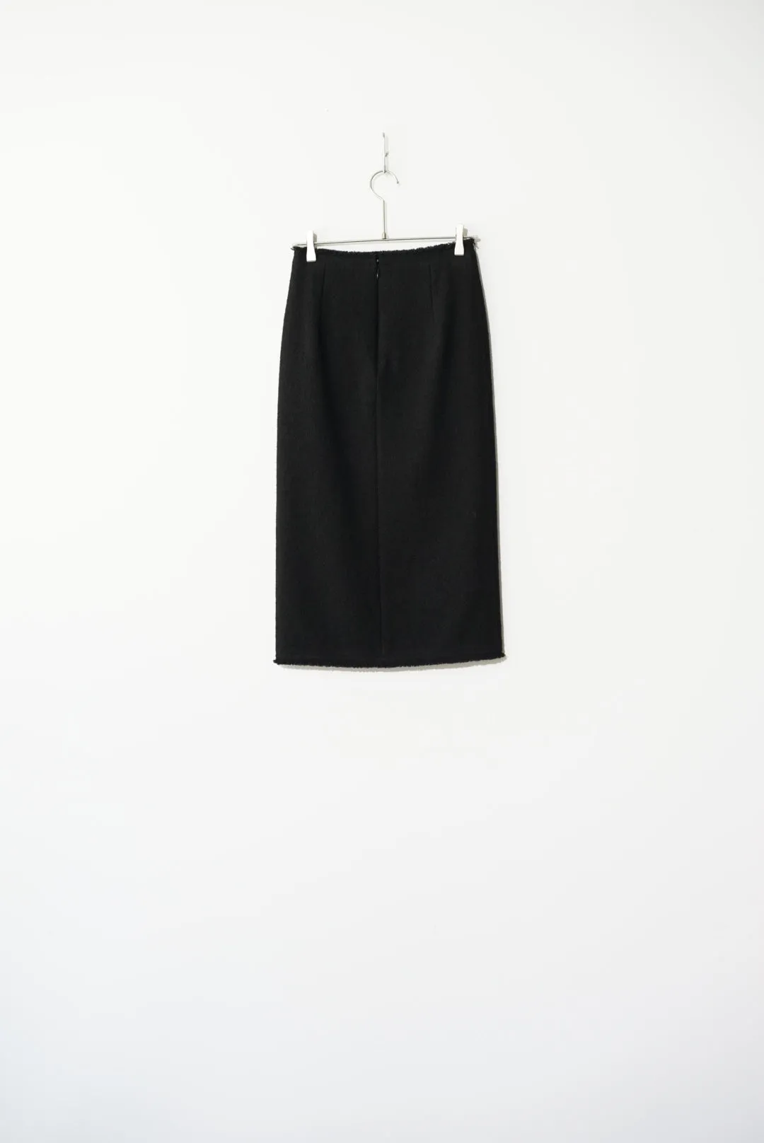 YLÈVE / WOOL TWEED FRINGE SK
